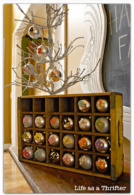 Repurposed Wood Advent Calendar