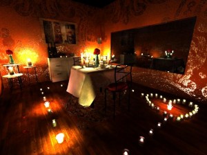 romantic proposal with candles